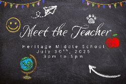 meet the teacher graphic with chalk drawings